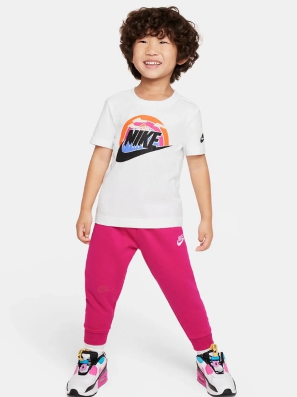 Nike Wilderness Futura Tee Toddler 4 4T Unisex White Kids T-Shirt